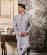 Silvery Grey Shalwar Kameez