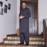 Charcoal Grey Shalwar Kameez