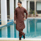 Brown Shalwar Kameez