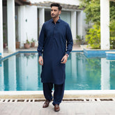 Navy Blue Shalwar Kameez