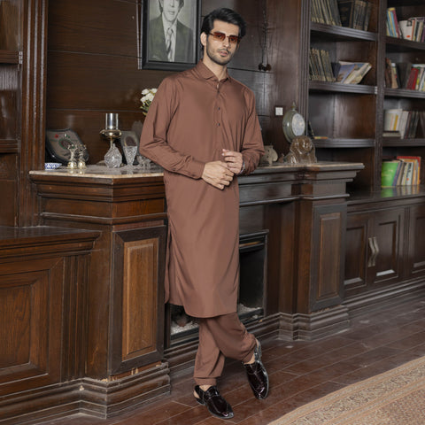 Brown Shalwar Kameez