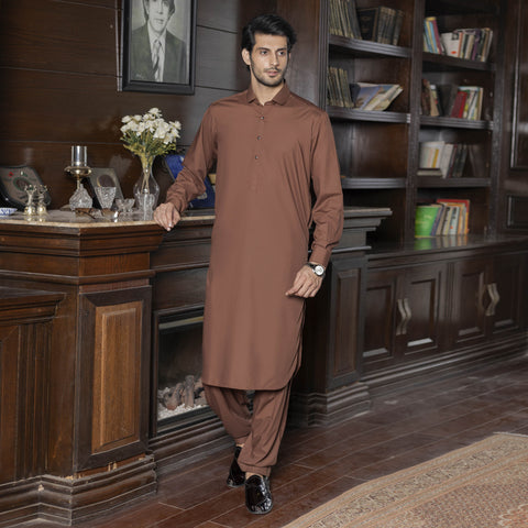 Brown Shalwar Kameez