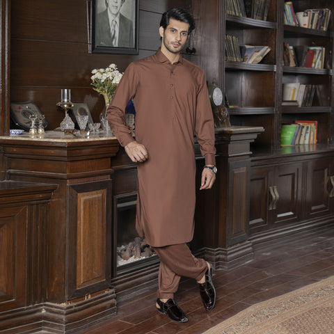Brown Shalwar Kameez