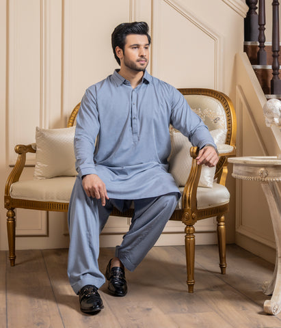 Light Grey Shalwar Kameez