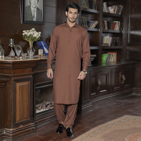 Brown Shalwar Kameez