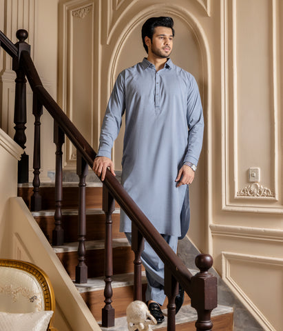 Light Grey Shalwar Kameez