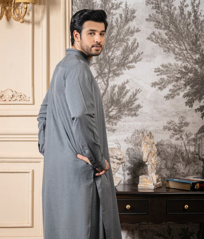 Dark Grey Shalwar Kameez