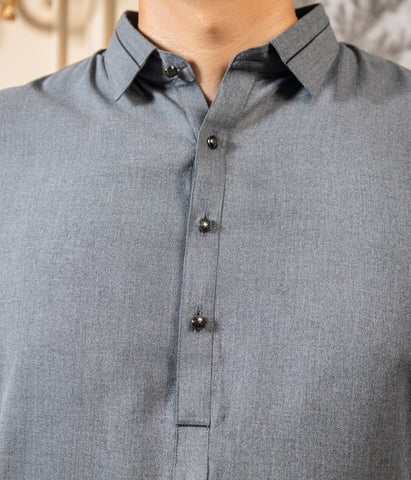 Dark Grey Shalwar Kameez