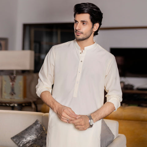 Beige Shalwar Kameez