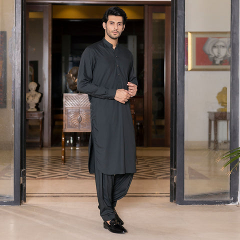 Metal Black Shalwar Kameez