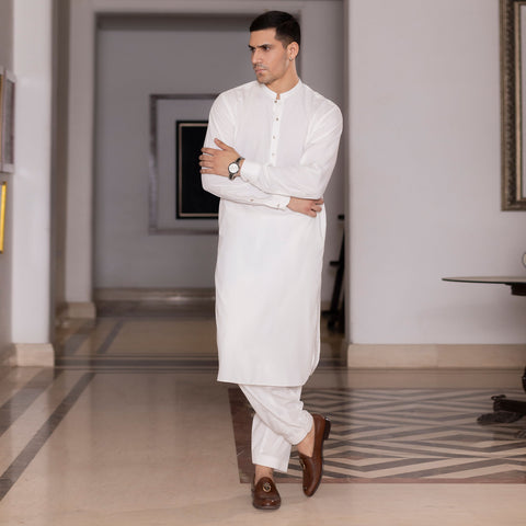 Off-White Shalwar Kameez
