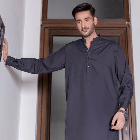 Charcoal Grey Shalwar Kameez