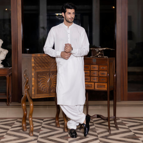 White Shalwar Kameez