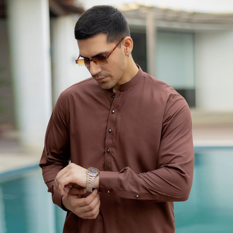 Brown Shalwar Kameez
