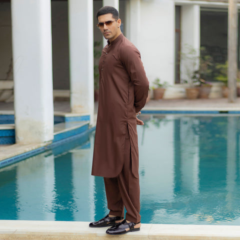 Brown Shalwar Kameez