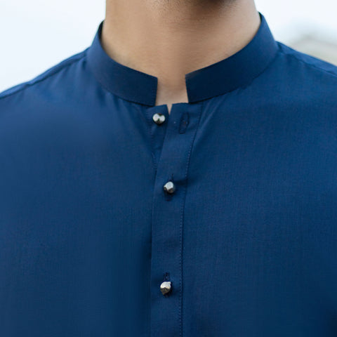Steel Blue Shalwar Kameez